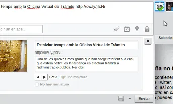 Publicar un missatge a qualsevol xarxa social és ben senzill