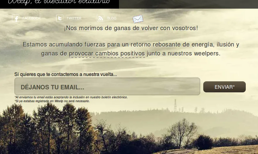 Captura de pantalla de Weelp