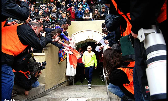 El jugador Andrés Iniesta. Foto: Gerard Reyes a Flickr