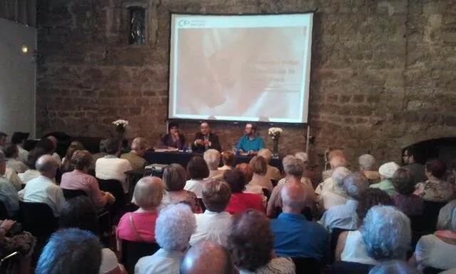 Moment de l'acte de presentació al Museu d'Història de Barcelona