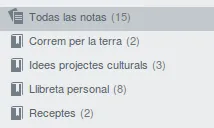 Amb Evernote podreu crear llibretes i deixar-hi notes a dins. 