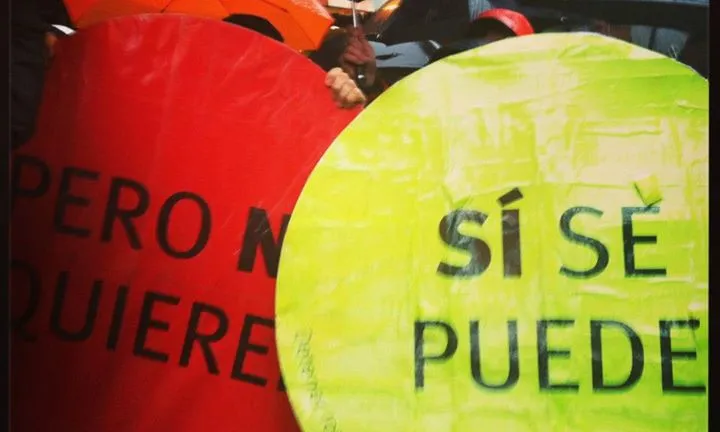 Imatge d'una manifestació. Font: PAH BCN