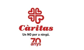 Material de promoció de l'exposició "Càritas, un NO per a ningú. 70 anys"