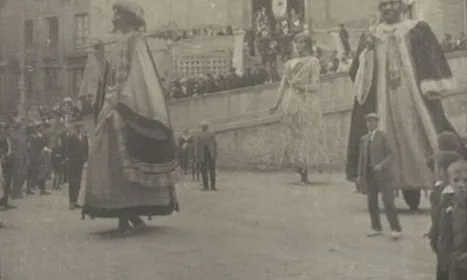 Gegants a la festa de la Patum l'any 1926