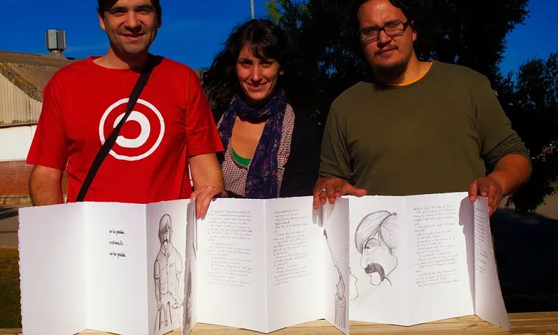 El llibre de Joel Clavel i Ferran Cerdans a Prelaboral d'Ampans.