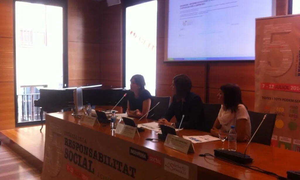 Imatge de la presentació de l'Oficina del Voluntariat Corporatiu.