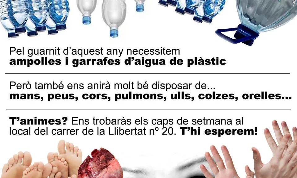 Crida de material reciclat i col·laboradors del carrer Llibertat