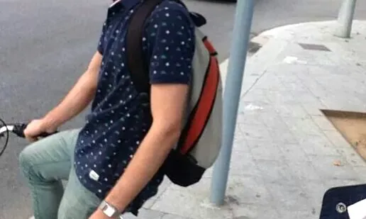 Albert Sanz del Bicicleta Club de Catalunya, amb una bicicleta del BIcing (Imatge:BACC)