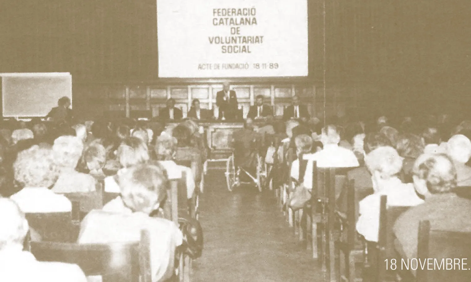 Acte de constitució a l’Aula Magna de la Universitat de Barcelona