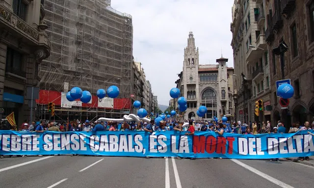 Manifestació de la Plataforma en Defensa de l'Ebre (imatge;arainfo.org)