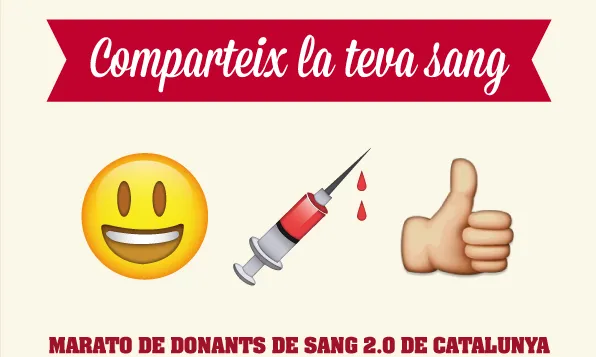 Cartell de la Marató de Donants de sang 2.0 de Catalunya