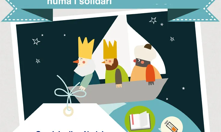 Les postals de Mans Unides et permeten passar un Nadal Solidari.