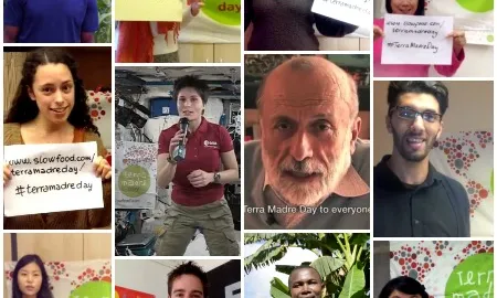 Persones que donen suport al Terra Madre Day de Slow Food