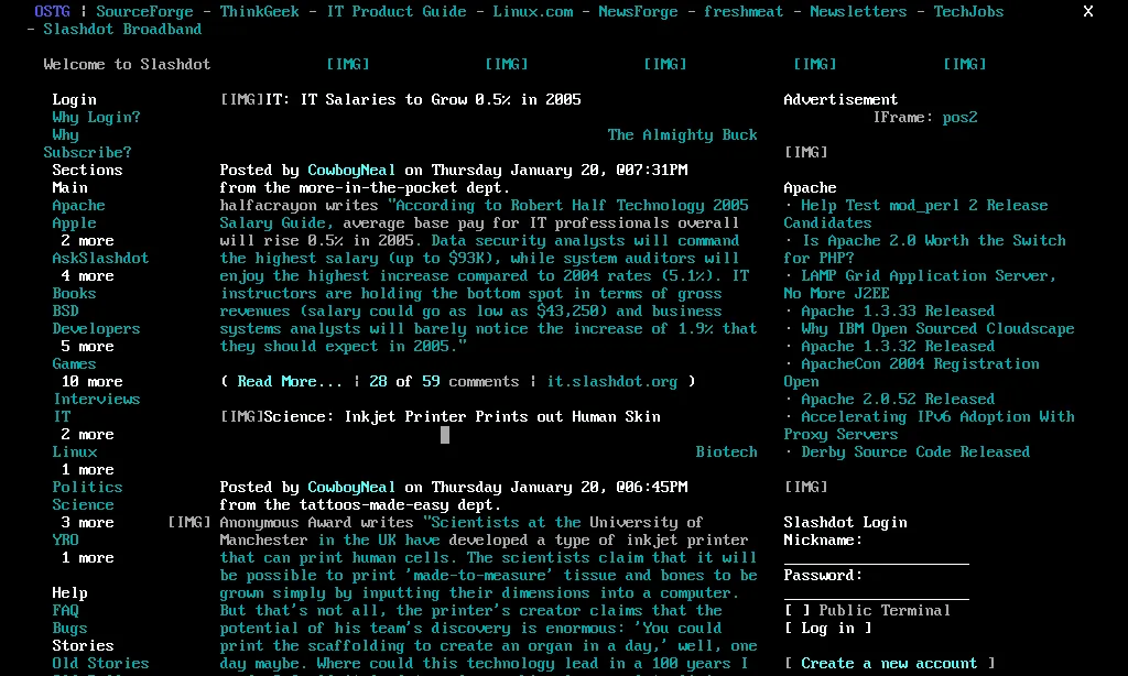 Amb un navegador web de text, podreu veure com els robots veuen les pàgines web