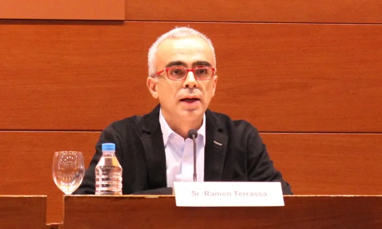 Ramon Terrassa, a la Jornada de Noves mirades a l'acció comunitària. Font: El Teb 