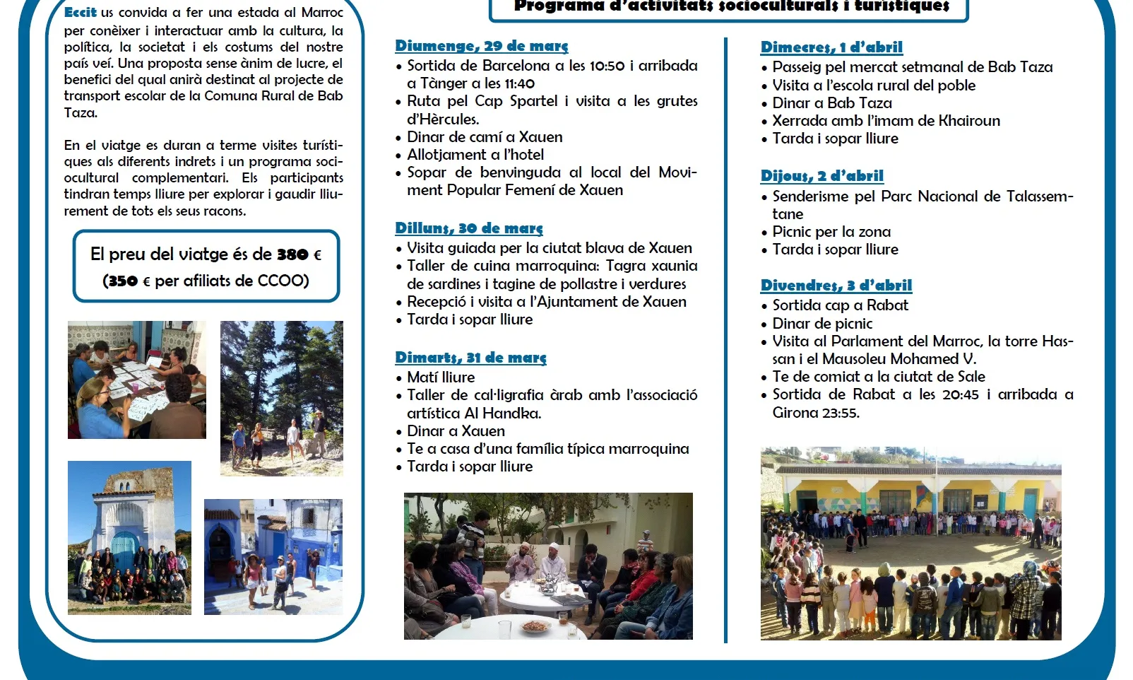 Programa del viatge