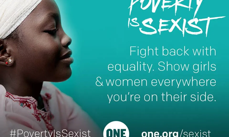 Una de les imatges de la campanya "Poverty is sexist"