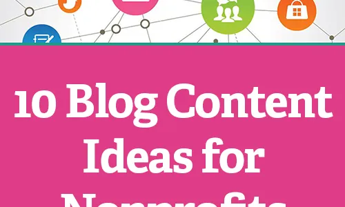 Imatge original en anglès '10 Blog Content Ideas for Nonprofits'