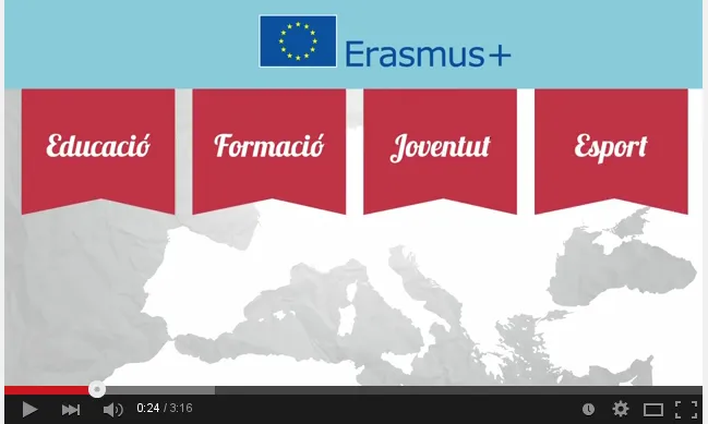 Imatge il·lustratiu captura de vídeo Erasmus+ en tres minuts