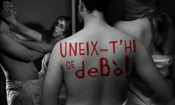 Cartell del projecte "La UB contra la violència de gènere: Uneix-'thi de deBò!" (Font: UB)
