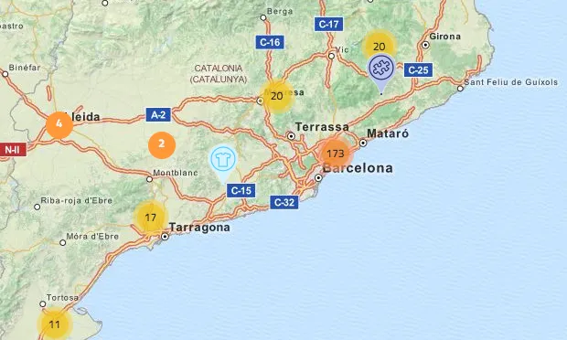 Mapa d'alternatives de consum (Font: Pam a Pam)