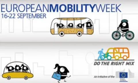 La intermodalitat és la proposta d'aquesta edició 2015 de la Setmana de la Mobilitat Sostenible, que a Europa es va celebrar al setembre  (imatge: mobilityweek.eu)