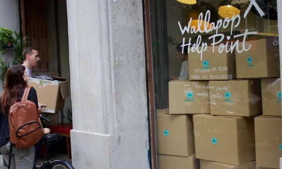 Punt de recollida de roba a Wallapop. Font: Refugees Aid