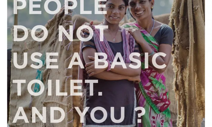 1 de cada 3 persones al món no tenen accés a un lavabo net. Cartell de promoció del Worl Toilet Day