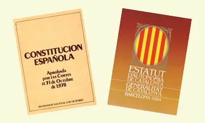 Estatut d'Autonomia de Catalunya i Constitució Espanyola. Font: web ub.edu