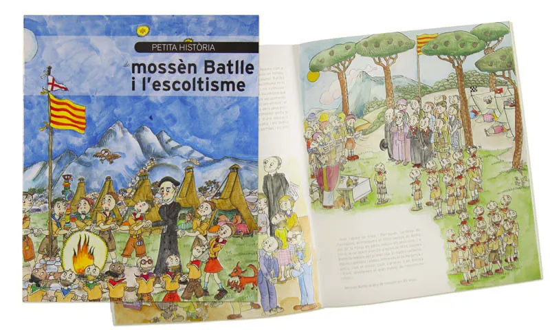 Foto: mossèn Batlle i l'escoltisme