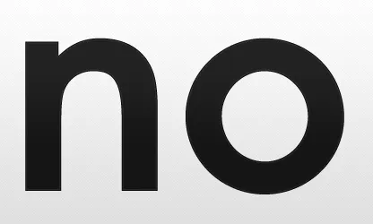 no. Font: Sean MacEntee (flickr)