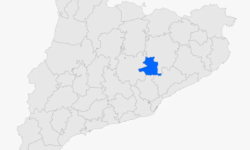 Localització del Moianès al mapa de Catalunya. Font: Viquipèdia