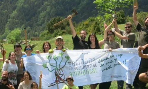 Jornada de voluntariat ambiental per la recuperació del prat de dall a la finca de custòdia de Queralbs (imatge: Paisatges Vius)