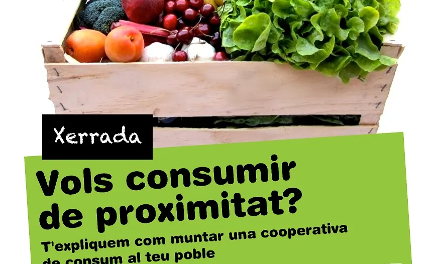 Cartell d'una xerrada organitzada per la Cooperativa de Consum L'Arbella