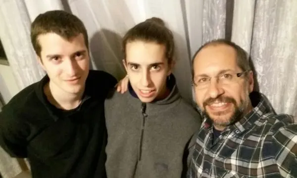 En Rafel Simó, en Guillem Simó i en Pau Ferrer / Foto: Esbós de Lesbos