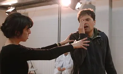 La Clàudia Cedó durant un assaig.      Font: Escenaris Especials. 