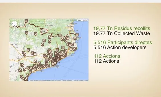 Les accions es recullen al mapa (imatge: http://residus.gencat.cat/)