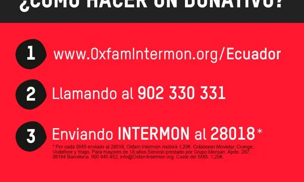 Campanya d'OXFAM per recollir donatius. Font: Twitter