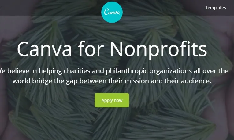 Canva For Non Profit. Font: Canva