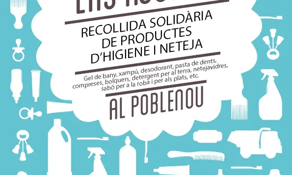 Participa a la recollida solidària de productes d’higiene i neteja al Poblenou