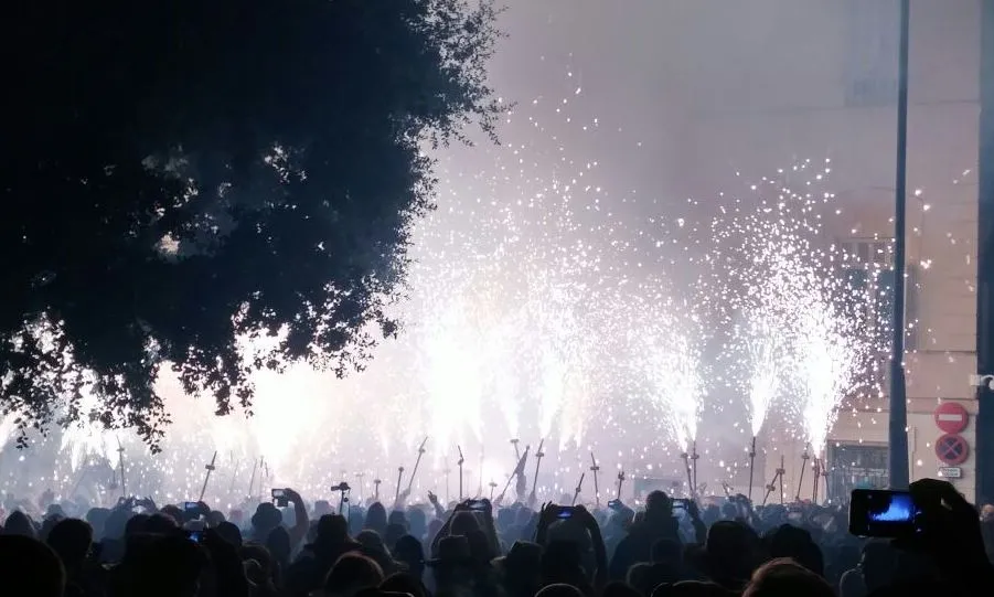 Un dels moments de foc de l'Escapada a Negra Nit (Font: Diablesses de Mataró)