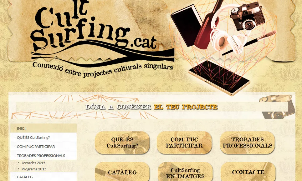 Web de la plataforma Cultsurfing. Font: Cultsurfing