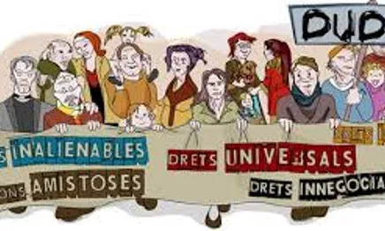 Persones defensant drets humans. Font: xtec.cat