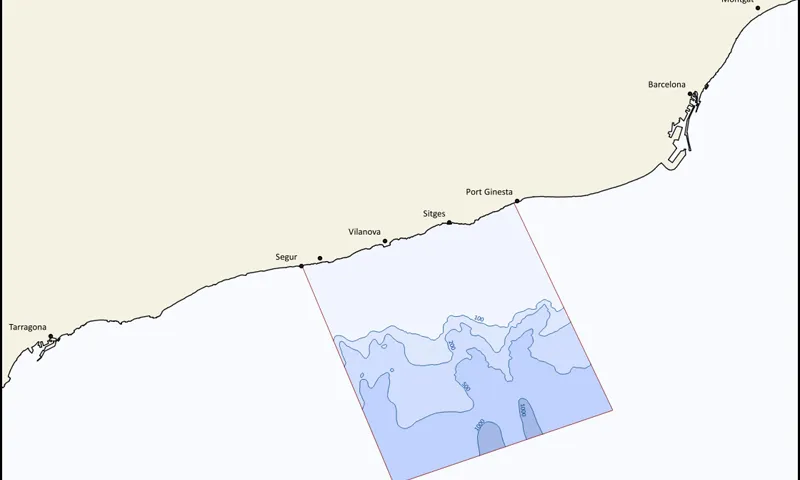 L'àrea d'estudi, que va del Baix Penedès, al Garraf, al Baix Llobregat, és una zona on s'han enregistrat nombrosos albiraments (imatge: associaciocetacia.org)