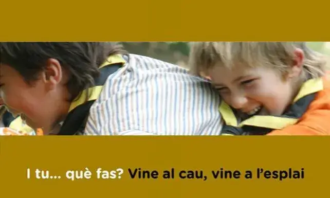 Cartell de la campanya "Vine al cau, vine a l'esplai" / Foto: Direcció General de Joventut