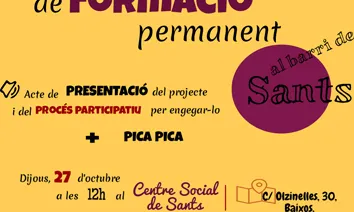 Cartell de la presentació del projecte  / Foto: Espai de Formació Permanent