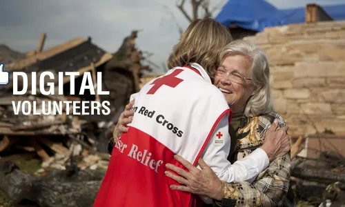 Voluntariat digital a la Creu Roja Americana. Font: See The Good