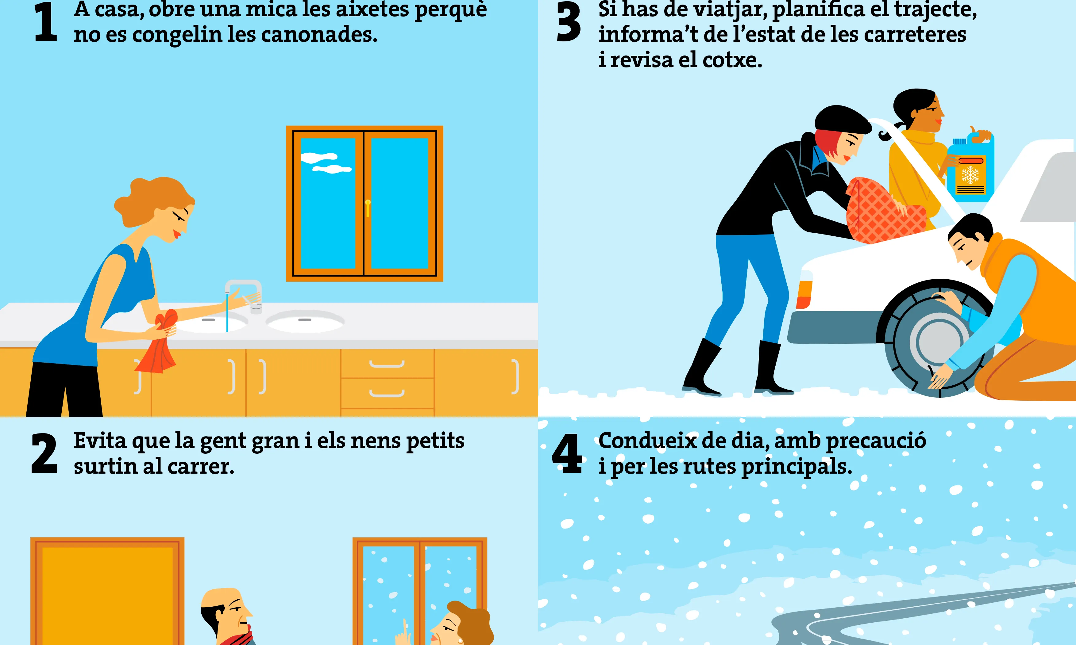 Consells davant les nevades / Foto: Protecció Civil