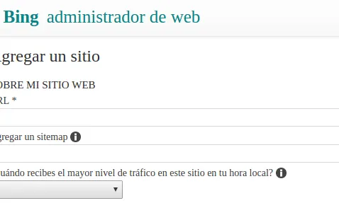 A BIng també podreu afegir el vostre "sitemap". 