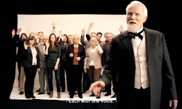 Fotograma del vídeo de la candidatura de les cooperatives presentada per la delegació alemanya a la UNESCO. Font: Canal de Youtube de la UNESCO